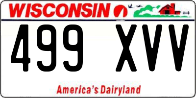 WI license plate 499XVV