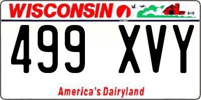 WI license plate 499XVY