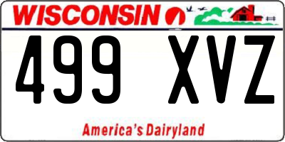 WI license plate 499XVZ