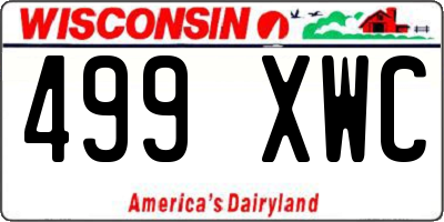 WI license plate 499XWC