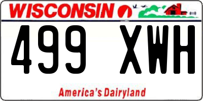 WI license plate 499XWH