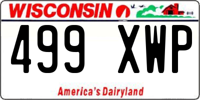 WI license plate 499XWP