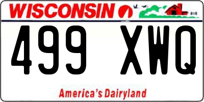 WI license plate 499XWQ