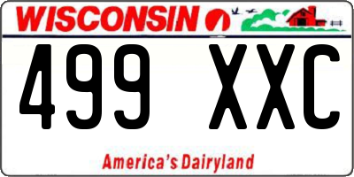 WI license plate 499XXC