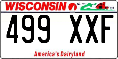 WI license plate 499XXF
