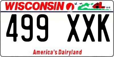 WI license plate 499XXK