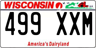WI license plate 499XXM