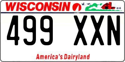 WI license plate 499XXN