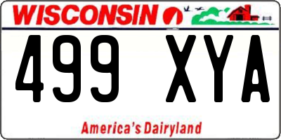 WI license plate 499XYA