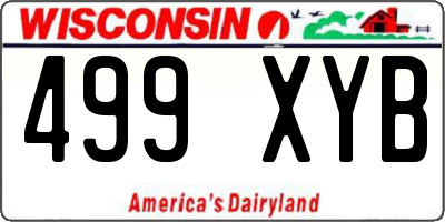 WI license plate 499XYB