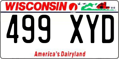 WI license plate 499XYD