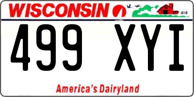 WI license plate 499XYI