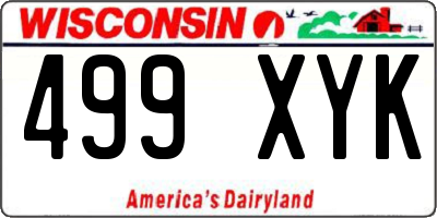 WI license plate 499XYK