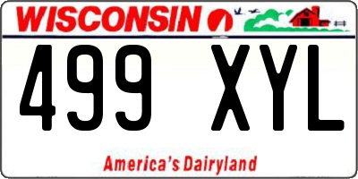 WI license plate 499XYL