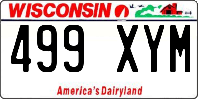 WI license plate 499XYM
