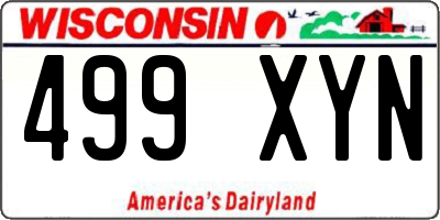 WI license plate 499XYN