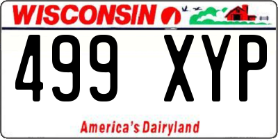 WI license plate 499XYP