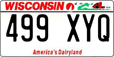 WI license plate 499XYQ