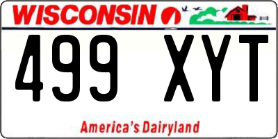 WI license plate 499XYT