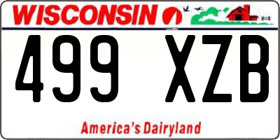 WI license plate 499XZB