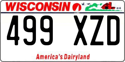 WI license plate 499XZD