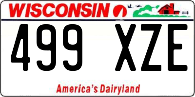 WI license plate 499XZE