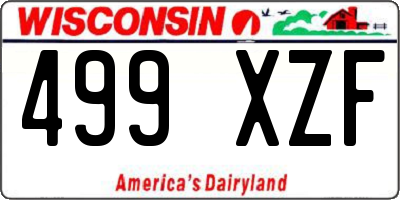 WI license plate 499XZF