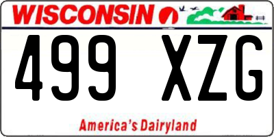 WI license plate 499XZG