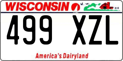 WI license plate 499XZL