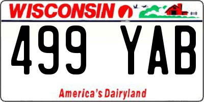 WI license plate 499YAB