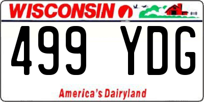 WI license plate 499YDG