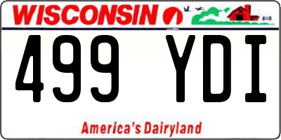 WI license plate 499YDI