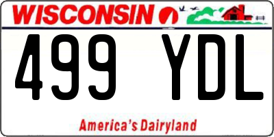 WI license plate 499YDL