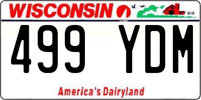 WI license plate 499YDM