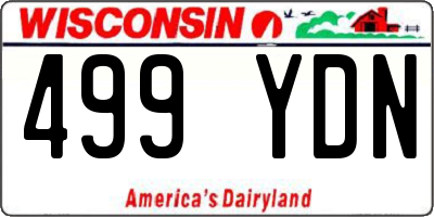 WI license plate 499YDN