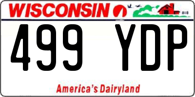 WI license plate 499YDP
