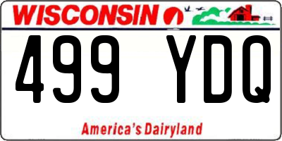 WI license plate 499YDQ