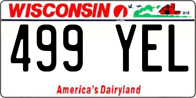 WI license plate 499YEL