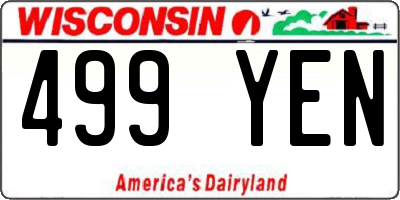 WI license plate 499YEN