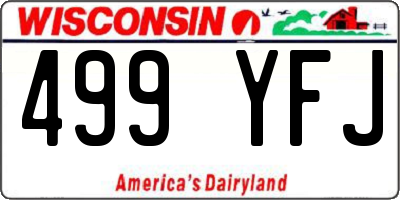WI license plate 499YFJ