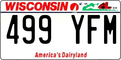 WI license plate 499YFM
