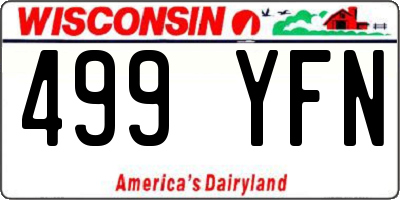 WI license plate 499YFN
