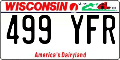 WI license plate 499YFR