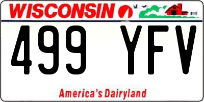 WI license plate 499YFV