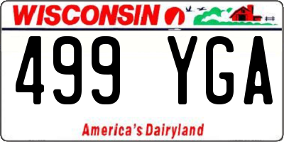 WI license plate 499YGA