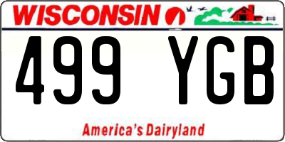 WI license plate 499YGB
