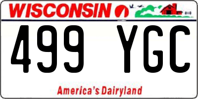 WI license plate 499YGC