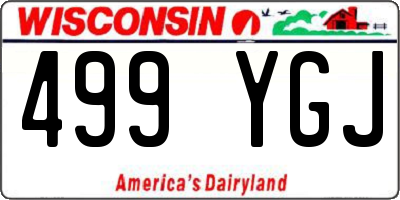 WI license plate 499YGJ