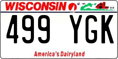 WI license plate 499YGK