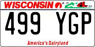 WI license plate 499YGP